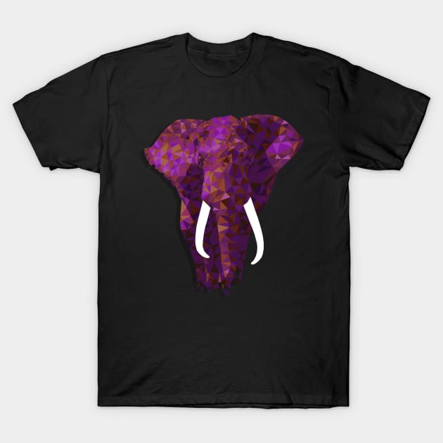 Geometric Firey Elephant T-Shirt by polliadesign